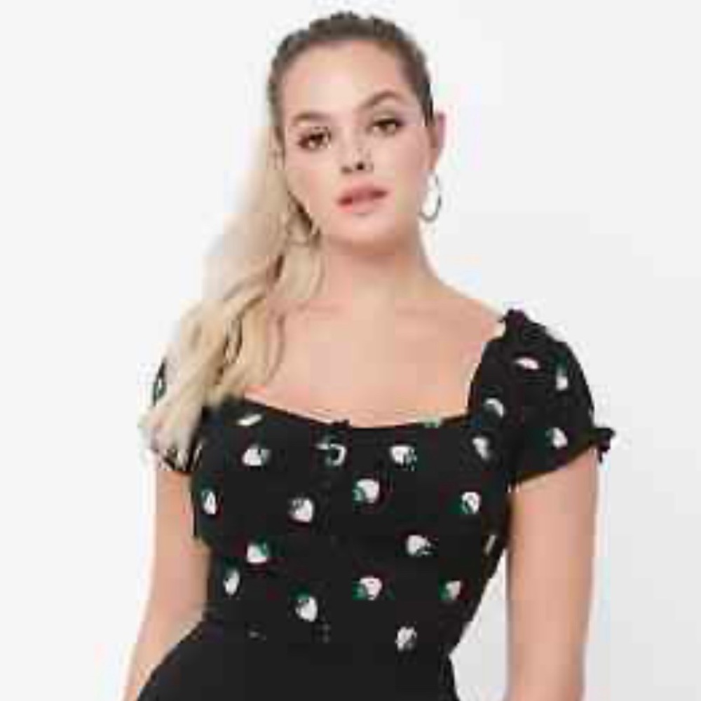 NWT Unique Vintage Strawberry Loretta Top